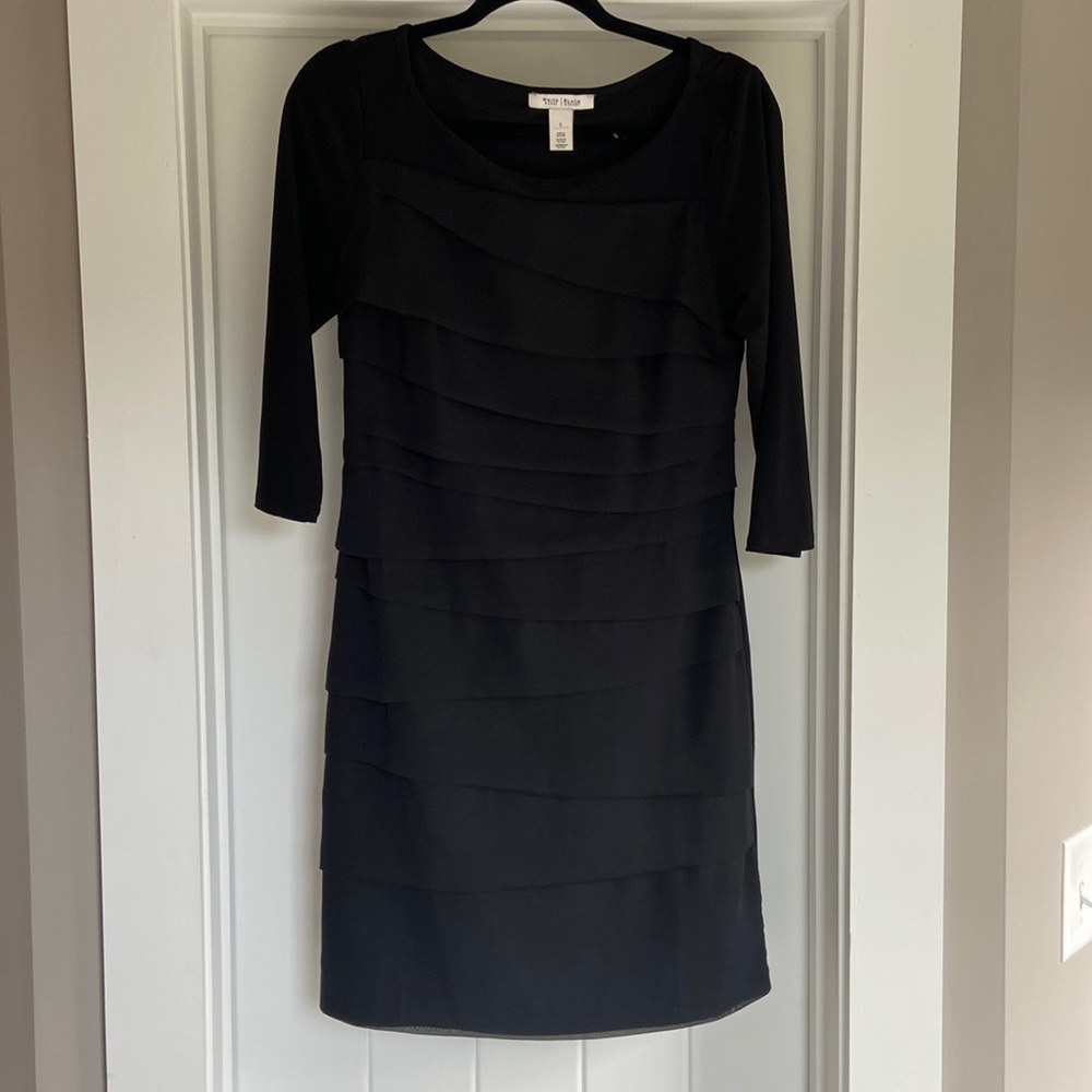 Black ruffle dress Size Small from White House Black Market